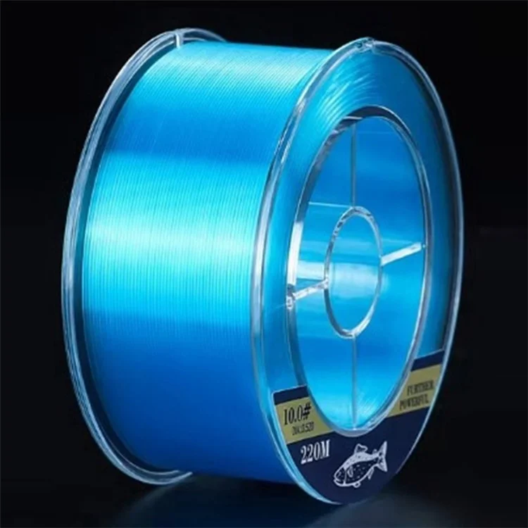 220m Super Strong Fishing Line Blue Monofilament Nylon Fishing Fire Pour L'eau Douce / Eau Salée - 0.8