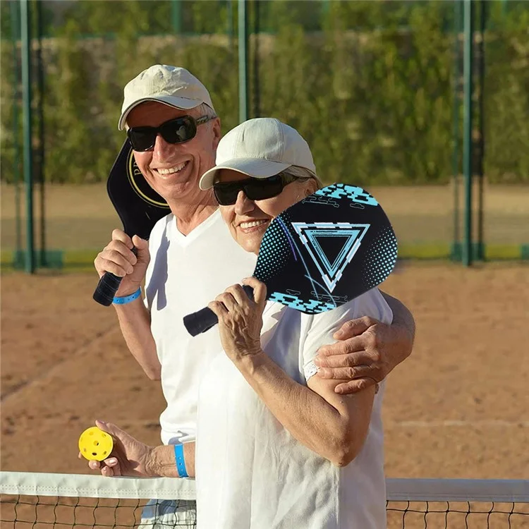 Paddle de Pickleball de Madeira Portátil Para Iniciantes Com 2 Raquetes + 4 Bolas + Bolsa de Transporte - MP117