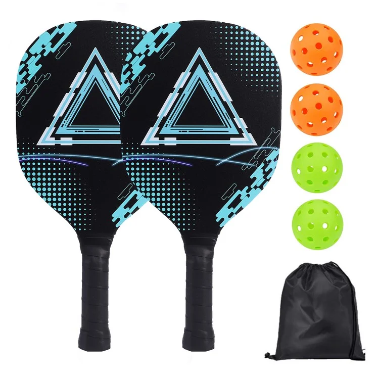 Paldle de Pickleball de Madera Portátil Para Principiantes Con 2 Raquetas + 4 Bolas + Bolso de Transporte - MP116