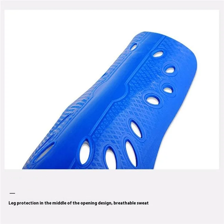 LINTORE WCLT136 1 par de espinilleras EVA+PP de doble capa deslizables para fútbol, protectores de piernas para adultos - Azul