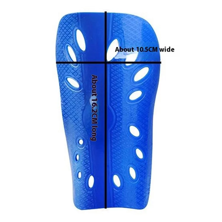 LINTORE WCLT136 1 par de espinilleras EVA+PP de doble capa deslizables para fútbol, protectores de piernas para adultos - Azul