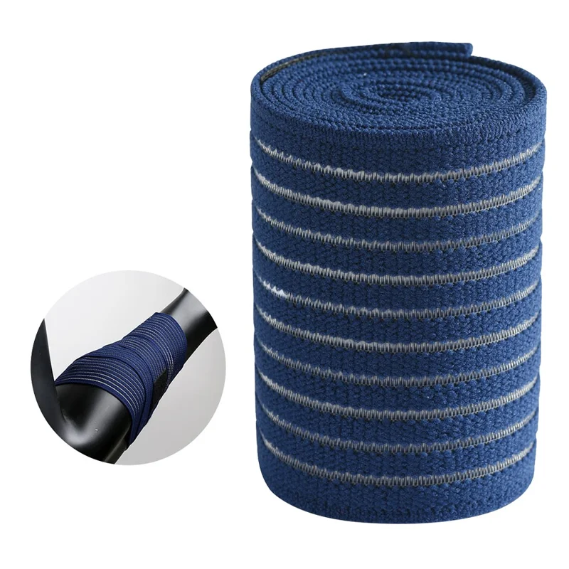 AB122 120cm Outdoor Sports Calf Wrap Elastic Compression Strap Fixing Bandage Calf Guard - Blue