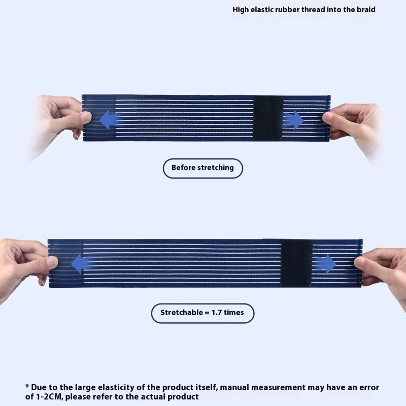 AB122 120cm Outdoor Sports Calf Wrap Elastic Compression Strap Fixing Bandage Calf Guard - Blue