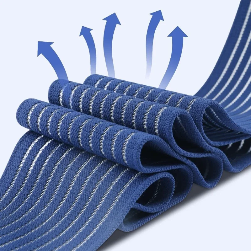 AB122 120cm Outdoor Sports Calf Wrap Elastic Compression Strap Fixing Bandage Calf Guard - Blue