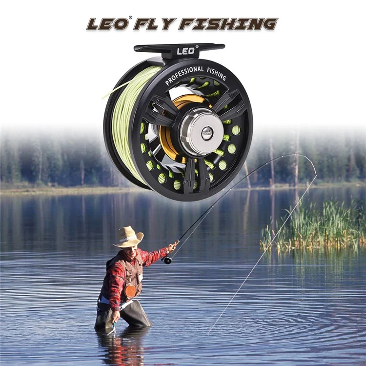 LEO 27963 30m / 100ft Weight Forward Floating Fly Fishing Line Nylon Core Fly Line - Green / WF-4F