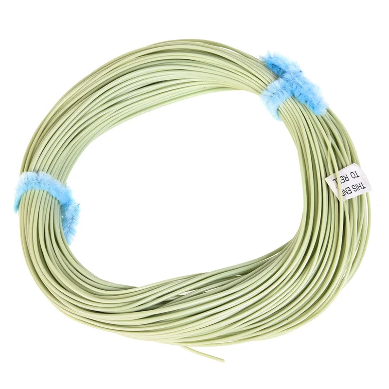 LEO 27963 30m / 100ft Weight Forward Floating Fly Fishing Line Nylon Core Fly Line - Moss Green / WF-5F