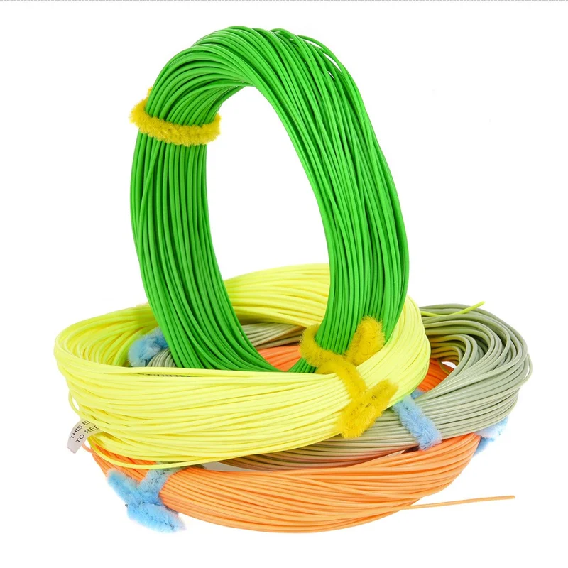 LEO 27963 30m / 100ft Weight Forward Floating Fly Fishing Line Nylon Core Fly Line - Moss Green / WF-5F