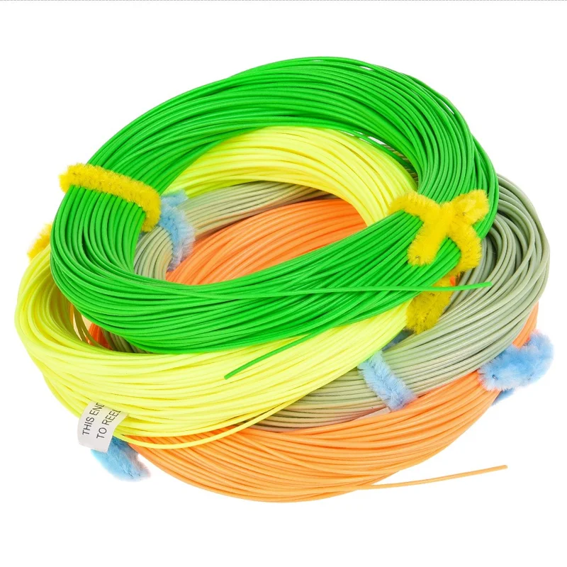 LEO 27963 30m / 100ft Weight Forward Floating Fly Fishing Line Nylon Core Fly Line - Moss Green / WF-5F