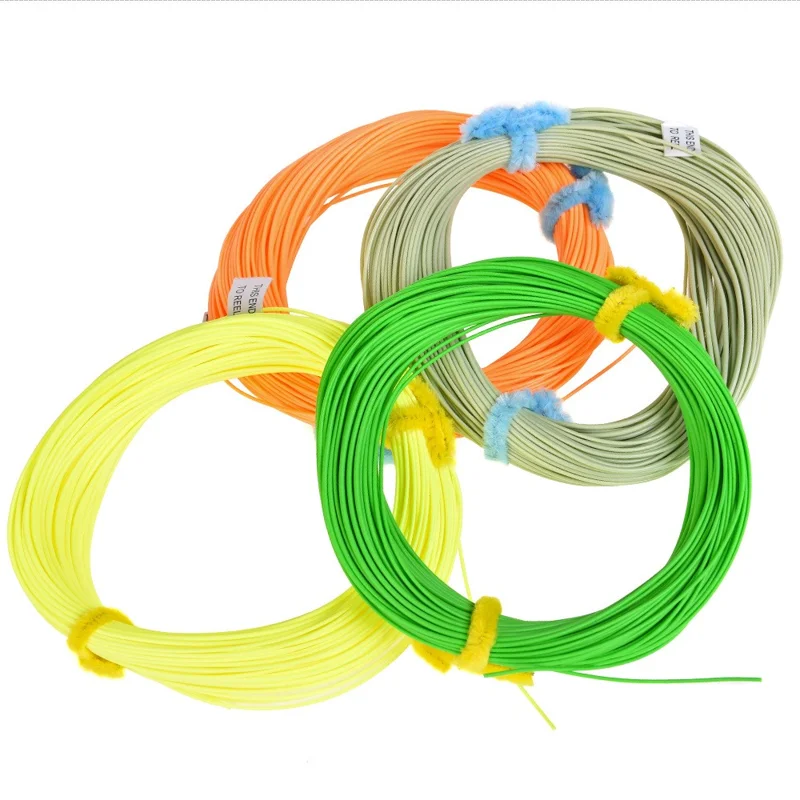 LEO 27963 30m / 100ft Weight Forward Floating Fly Fishing Line Nylon Core Fly Line - Moss Green / WF-5F