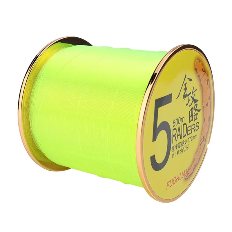 500 m Abrasion Resistant and Long Range Nylon Fishing Line - Yellow 2.5#