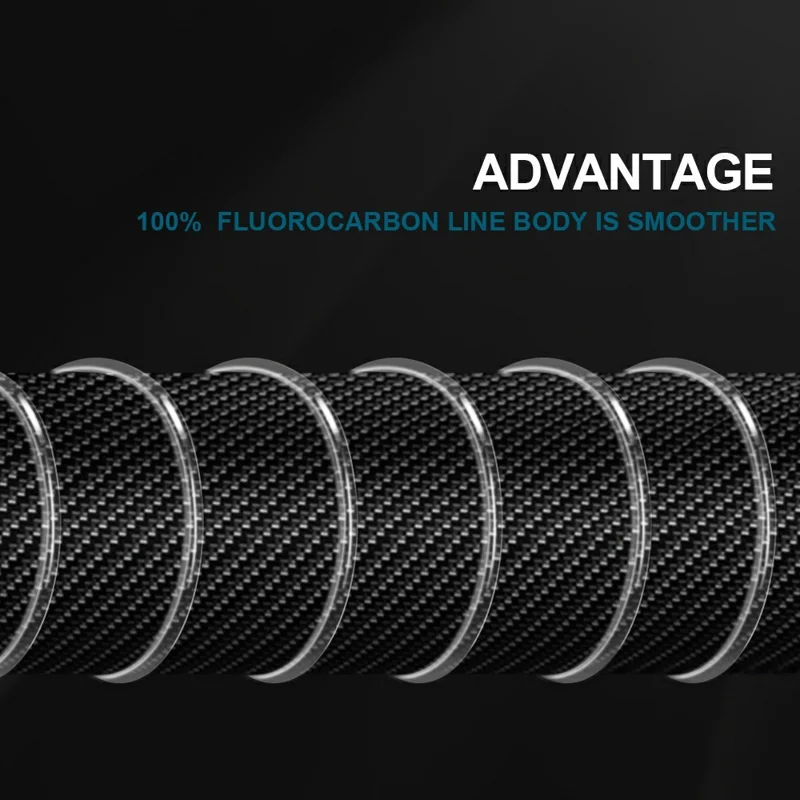FTK 300m White Fluorocarbon Fishing Line Spool High Strength Monofilament Fish Line - Size 7.0