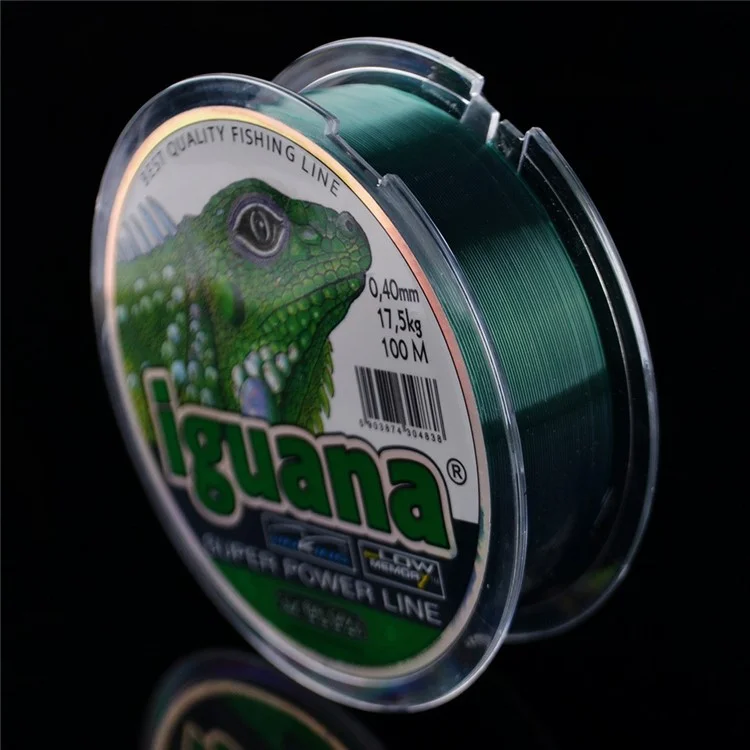 Línea de pesca FISHKING de 100 m de color verde oscuro de nailon, de alta resistencia para pesca de mar - 0,16 mm
