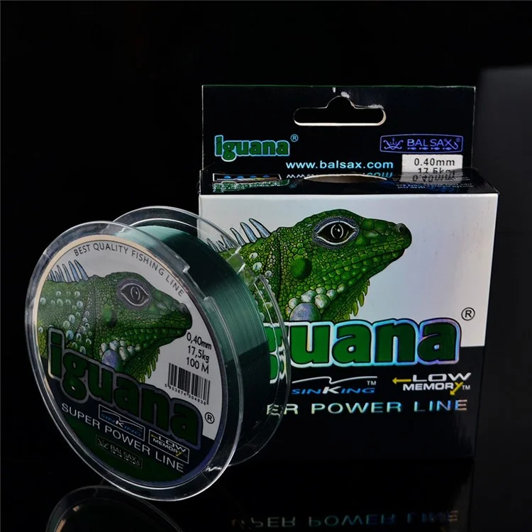 Línea de pesca FISHKING de 100 m de color verde oscuro de nailon, de alta resistencia para pesca de mar - 0,16 mm