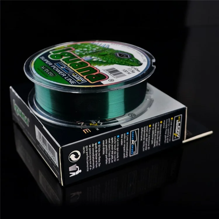 Línea de pesca FISHKING de 100 m de color verde oscuro de nailon, de alta resistencia para pesca de mar - 0,16 mm