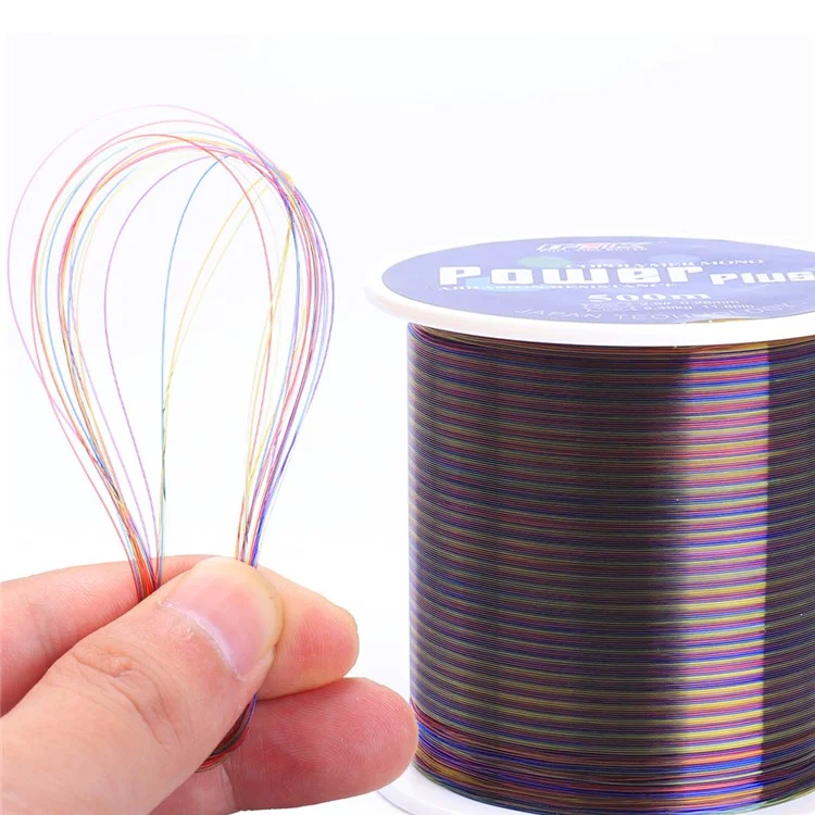 Linha de pesca principal FTK 500m de náilon invisível resistente à abrasão para pesca no mar - Tamanho 0.8