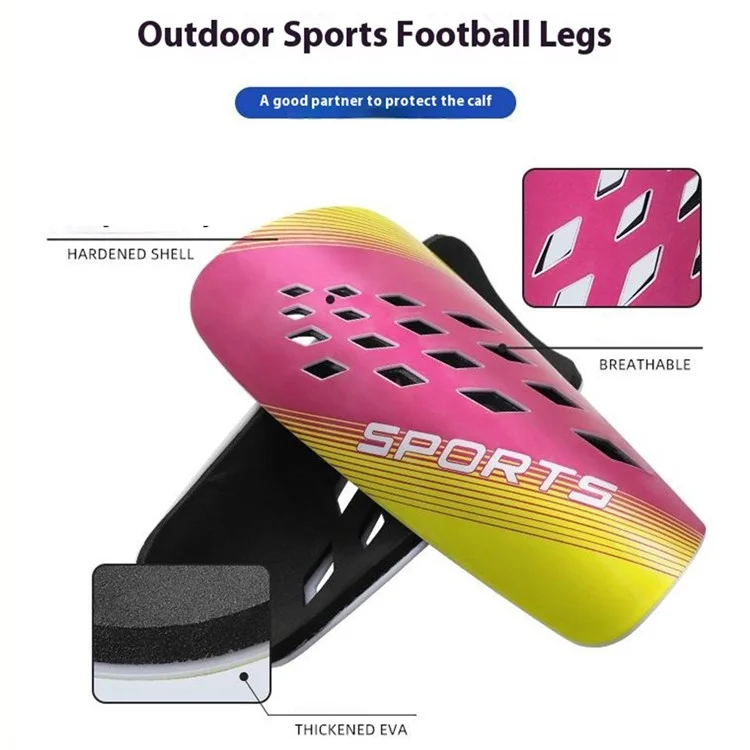 LINTORE 032 M Taglia 1 Coppia PP + EVA Parastinchi da calcio per bambini e adulti Protezione per la gamba per allenamento e partite di calcio - Rosa