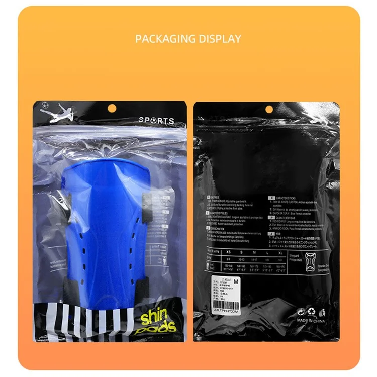 HT021-022 Protège-tibias de taille L, 1 paire, pour adultes et enfants, pour le football, l'entraînement sportif, avec double sangle - Noir