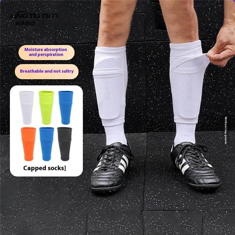 LINTORE 1 Pair Soccer Compression Leg Sleeves M Size Children Sports Sweat-Wicking Calf Sleeves - Blue