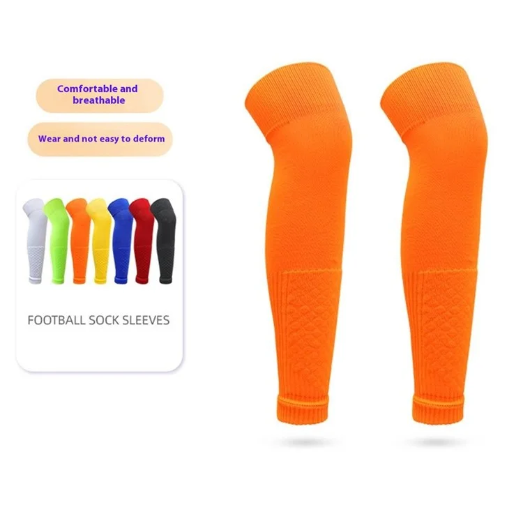 LINTORE 1 Pair Soccer Compression Leg Sleeves M Size Children Sports Sweat-Wicking Calf Sleeves - Blue