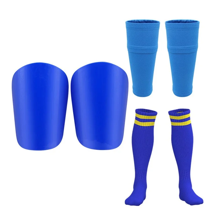 LINTORE 1 Pair Soccer Compression Leg Sleeves M Size Children Sports Sweat-Wicking Calf Sleeves - Blue