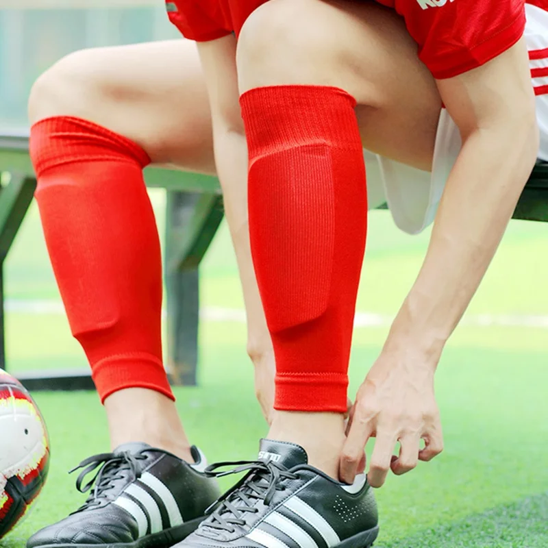 LINTORE 1 Pair Soccer Compression Leg Sleeves M Size Children Sports Sweat-Wicking Calf Sleeves - Sapphire