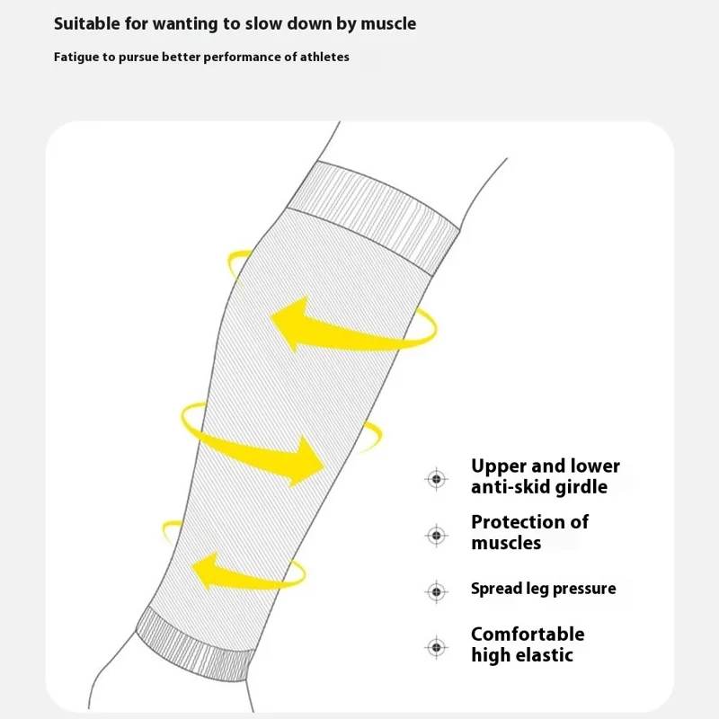 LINTORE 1 Pair Soccer Compression Leg Sleeves M Size Children Sports Sweat-Wicking Calf Sleeves - Sapphire