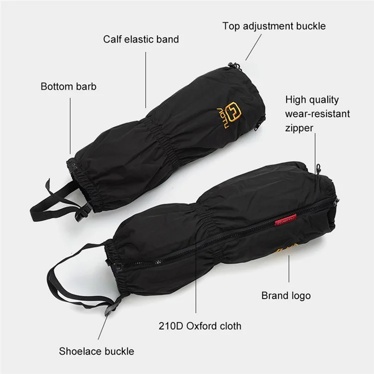 AOTU 1 Paio di Ghette Impermeabili in Tessuto Oxford Proteggi Gambe per Outdoor, Escursionismo, Arrampicata, Sci