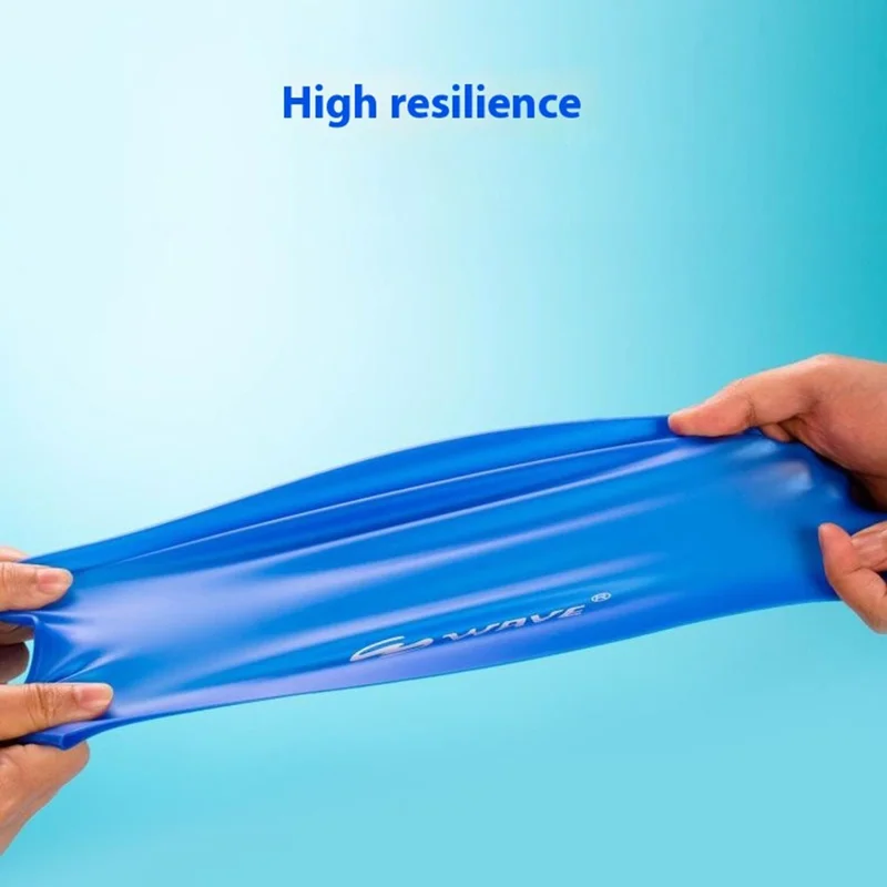 WAVE SC4602 Silicone Swim Cap for Men Women Waterproof Large Size Thick Long Hair Swimming Cap - Blue