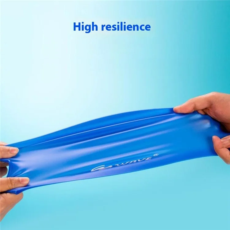 WAVE SC4602 Bonnet de natation en silicone pour hommes et femmes, imperméable, grande taille, pour cheveux longs épais - Bleu ciel