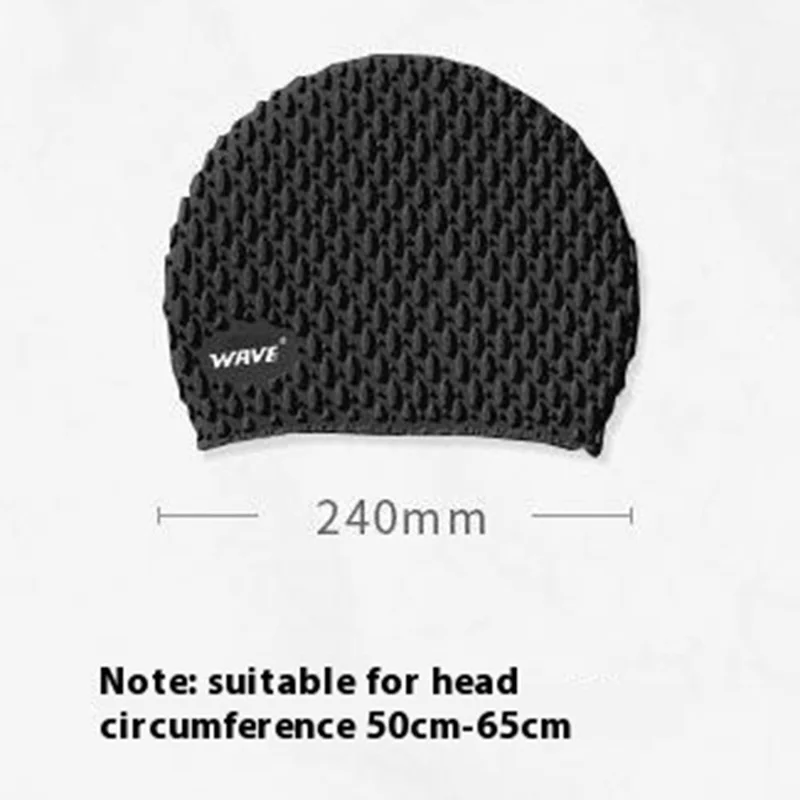 WAVE SC4616 Elastic Silicone Swimming Cap for Men Women Non Slip Waterproof Pool Hat - Baby Blue