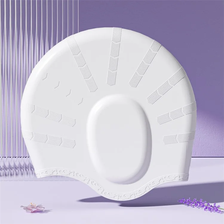 RESHEIR Bonnet de bain pour femme Grande taille Protection des oreilles Haute élasticité Bonnet de bain pour cheveux longs - Blanc