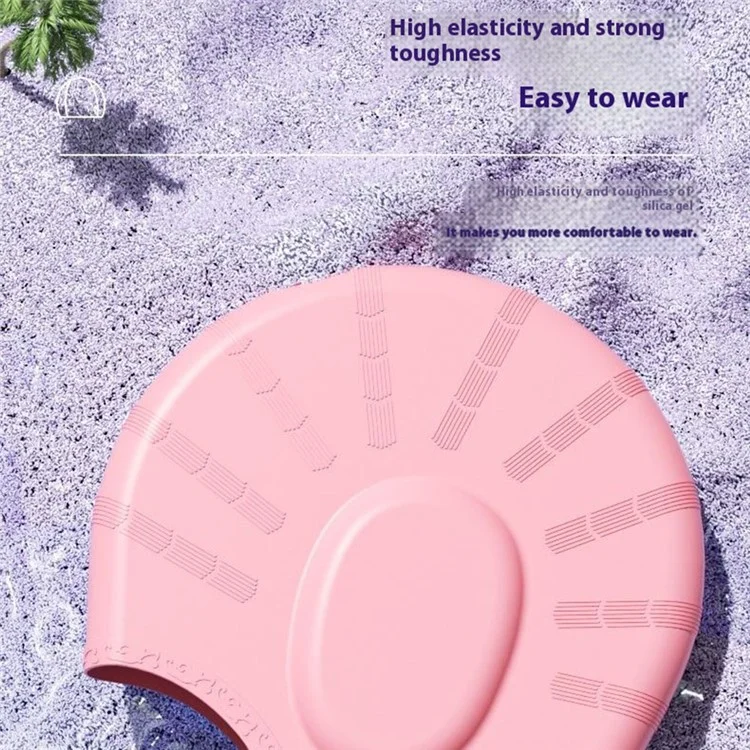 RESHEIR Bonnet de bain pour femme Grande taille Protection des oreilles Haute élasticité Bonnet de bain pour cheveux longs - Blanc