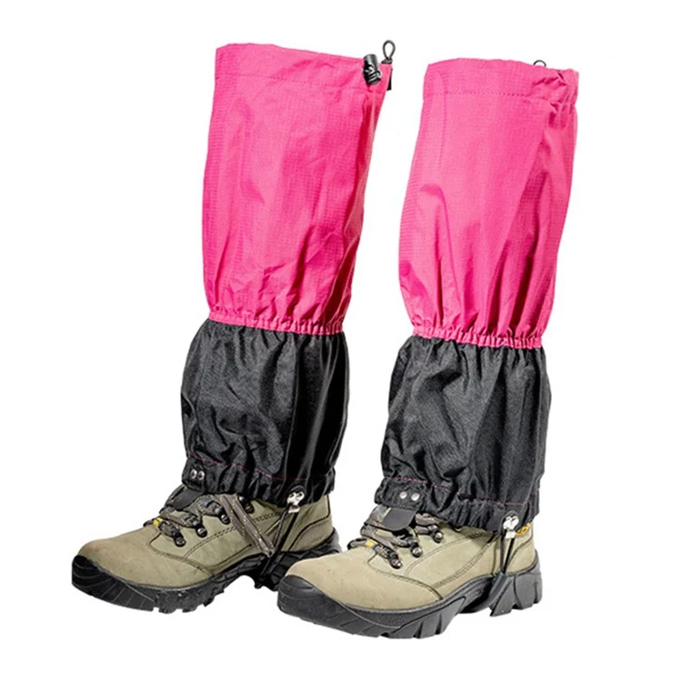 AOTU 1 Paire de Guêtres de Jambe pour l'Extérieur en Polyester + Tissu Oxford pour l'Escalade, le Ski et la Couverture de Jambe - Rose