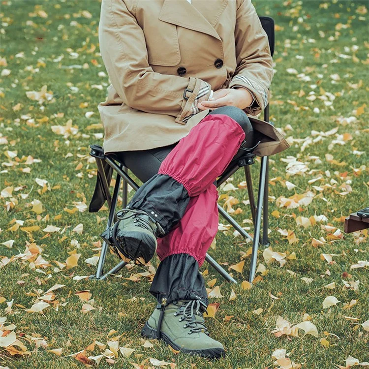 AOTU 1 Paire de Guêtres de Jambe pour l'Extérieur en Polyester + Tissu Oxford pour l'Escalade, le Ski et la Couverture de Jambe - Rose