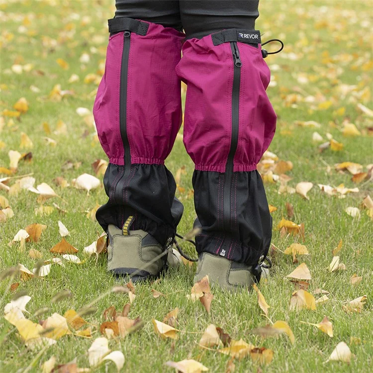 AOTU 1 Paire de Guêtres de Jambe pour l'Extérieur en Polyester + Tissu Oxford pour l'Escalade, le Ski et la Couverture de Jambe - Rose