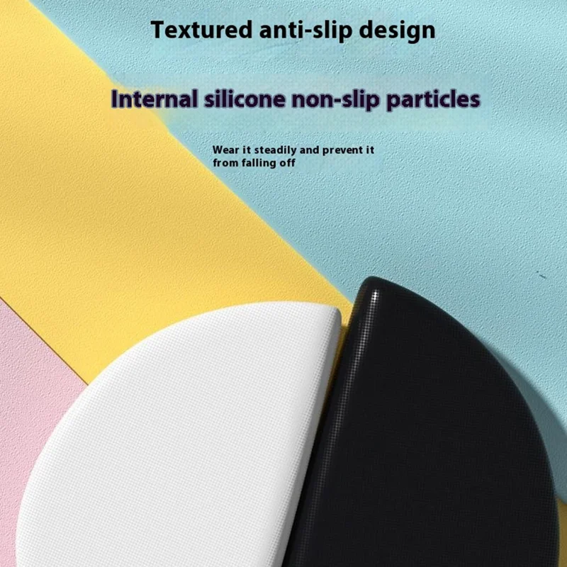 RESHEIR 22.5 x 19.5cm Adult Swim Cap Solid Color Elastic Silicone Swimming Hat for Men Women - White