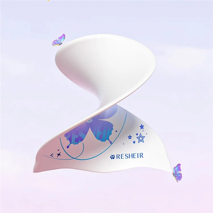 RESHEIR 24 x 20cm Cappuccio da nuoto in silicone per adulti con motivo a farfalla - Stella blu e farfalla