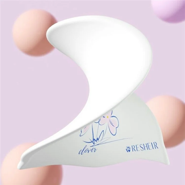 RESHEIR Cuffia da Nuoto per Donne con Motivo a Quadrifoglio in Silicone, Antiscivolo per Capelli Lunghi, 24x20cm