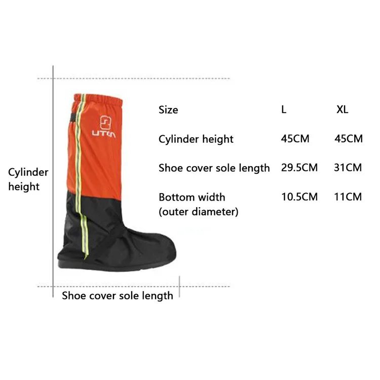 AOTU 1 Coppia di Gambali Impermeabili da 240T Pongee per la Neve Outdoor Arrampicata Sci - Arancione / L