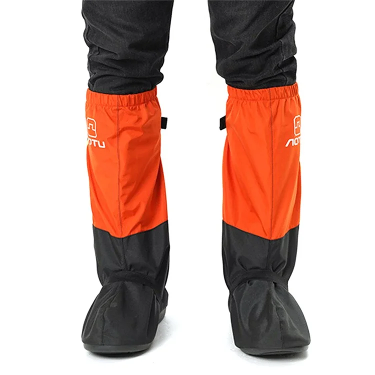 AOTU 1 Coppia di Gambali Impermeabili da 240T Pongee per la Neve Outdoor Arrampicata Sci - Arancione / L