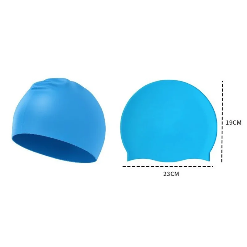 Bonnet de bain pour enfants en silicone étanche antidérapant avec protection des oreilles - Jaune