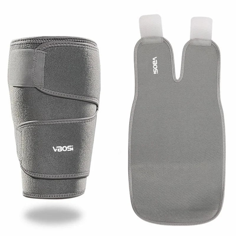 VBOSI 8338V 1Pc Calf Compression Sleeve Breathable Shock Absorption Protective Gear for Running Cycling - Grey