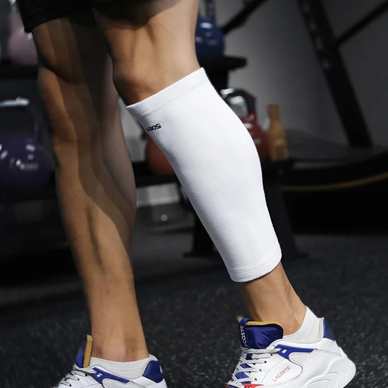 VBOSI 4007V 1PC Calf Compression Sleeve Leg Compression Socks Shin Splints Support for Running Cycling - White  /  M