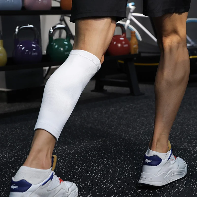 VBOSI 4007V 1PC Calf Compression Sleeve Leg Compression Socks Shin Splints Support for Running Cycling - White  /  M
