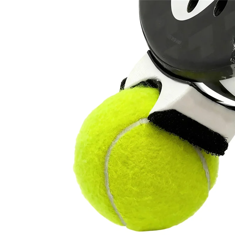 Bærbar tennisboldopsumer med krumet greb boldoptager enhed hurtig ophalstilbehør - Hvid