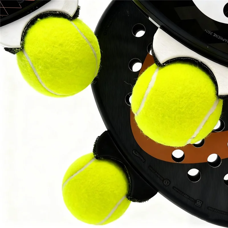 Bærbar tennisboldopsumer med krumet greb boldoptager enhed hurtig ophalstilbehør - Hvid