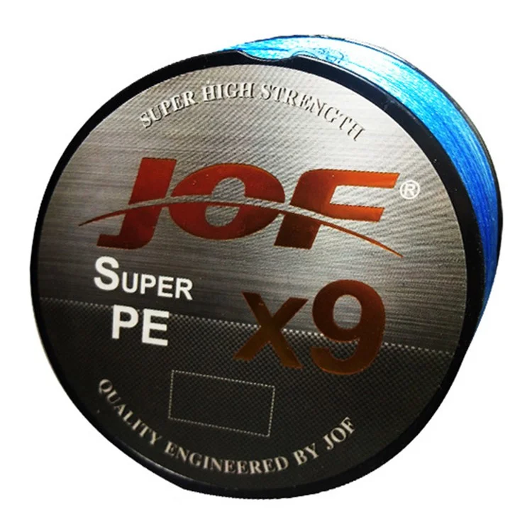 JOF 100m 6.0# Ligne de pêche anti-morsure Haute résistance 9 torons Fil de pêche tressé - Bleu 