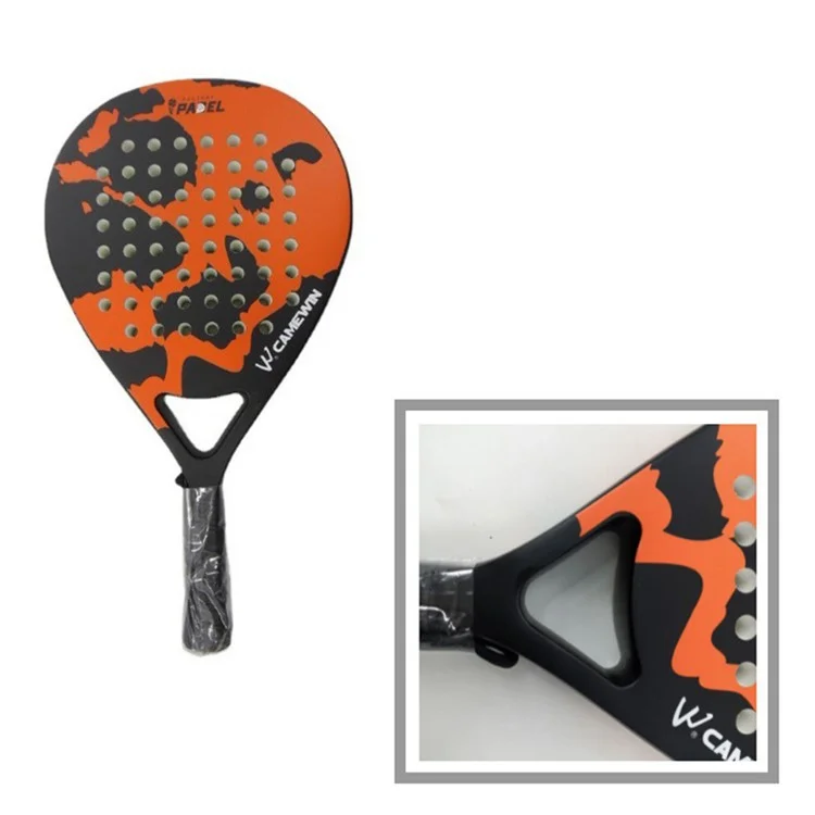 CAMEWIN Carbon Fiber Beach Tennis Racket Outdoor Sports Balls Racket with Storage Bag - Orange