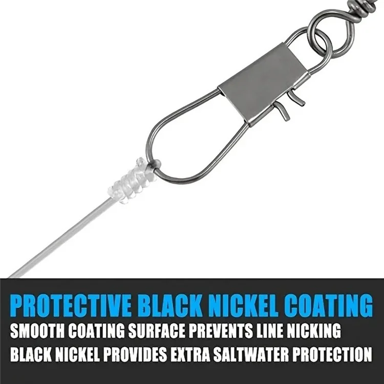 100 pezzi / scatola Cuscinetti a sfera in metallo per pesca Rolling Ball Swivels Connettori di sicurezza Accessori per la pesca