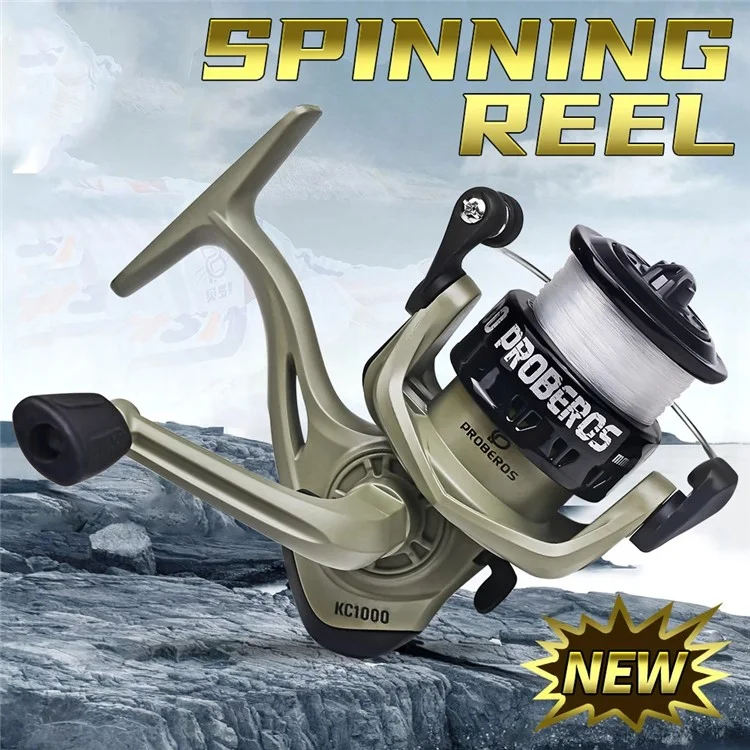 PROBEROS Fishing Reel 1BB 5.2:1 High Speed Spinning Reel with 50m Wire - KB1000